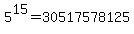 \"5%5E15=30517578125\"