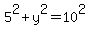 5%5E2%2B+y%5E2+=+10%5E2
