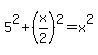 5%5E2+%2B+%28x%2F2%29%5E2+=+x%5E2