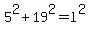 5%5E2+%2B+19%5E2+=+l%5E2