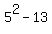 5%5E2+-+13