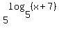 5%5Elog%285%2C%28x+%2B+7%29%29