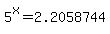 5%5Ex=2.2058744
