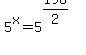 5%5Ex+=+5%5E%28196%2F2%29