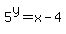 5%5Ey=x-4