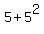 5+%2B+5%5E2