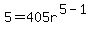 5+=+405r%5E%285+-+1%29