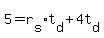 5+=+r%5Bs%5D%2At%5Bd%5D+%2B+4t%5Bd%5D