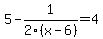 5-1%2F2%28x-6%29=4