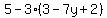 5-3%283-7y%2B2%29