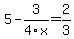 5-3%2F4x=2%2F3