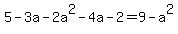 5-3a+-+2a%5E2+-+4a+-2+=+9+-+a%5E2+