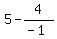 5-4%2F%28-1%29
