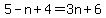 5-n%2B4=3n%2B6