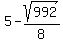 5-sqrt%28992%29%2F8