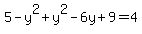 5-y%5E2%2By%5E2-6y%2B9=4