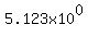 5.123x10%5E0