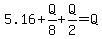 5.16%2BQ%2F8%2BQ%2F2=Q