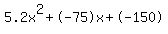 5.2x%5E2%2B-75x%2B-150