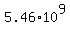 5.46%2A10%5E9