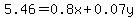 5.46+=+0.8x+%2B+0.07y