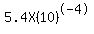 5.4X%2810%29%5E-4