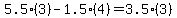 5.5%283%29+-1.5%284%29=+3.5%283%29
