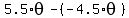 5.5%2Atheta+-+%28-4.5%2Atheta%29