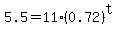 5.5+=+11%280.72%29%5Et