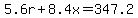 5.6r%2B8.4x=347.2