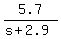 5.7%2F%28s%2B2.9%29
