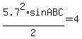5.7%5E2%2Asin+ABC%2F2=4