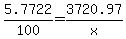 5.7722%2F100+=+3720.97%2Fx