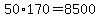 50%2A170=8500