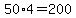 50%2A4=200