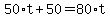 50%2At%2B50=80%2At