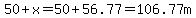 50%2Bx=50%2B56.77=106.77m