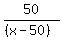 50%2F%28%28x-50%29%29
