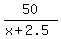 50%2F%28x%2B2.5%29