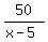 50%2F%28x-5%29
