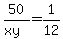 50%2F%28xy%29=1%2F12