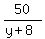 50%2F%28y%2B8%29