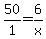 50%2F1+=+6%2Fx
