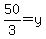 50%2F3+=+y