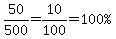50%2F500=10%2F100=%22100%25%22