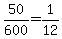 50%2F600=1%2F12