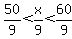 50%2F9%3Cx%2F9%3C60%2F9