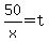 50%2Fx=t
