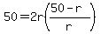 50=2r%28%2850-r%29%2Fr%29