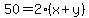 50+=+2%28x%2By%29